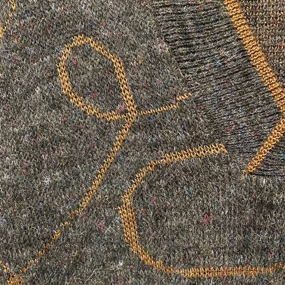 🤡BOGO🤡 Retro CALDWELL Canada Wool Blend Deep V-Neck Pullover Sweater - Mens L - Picture 6 of 11